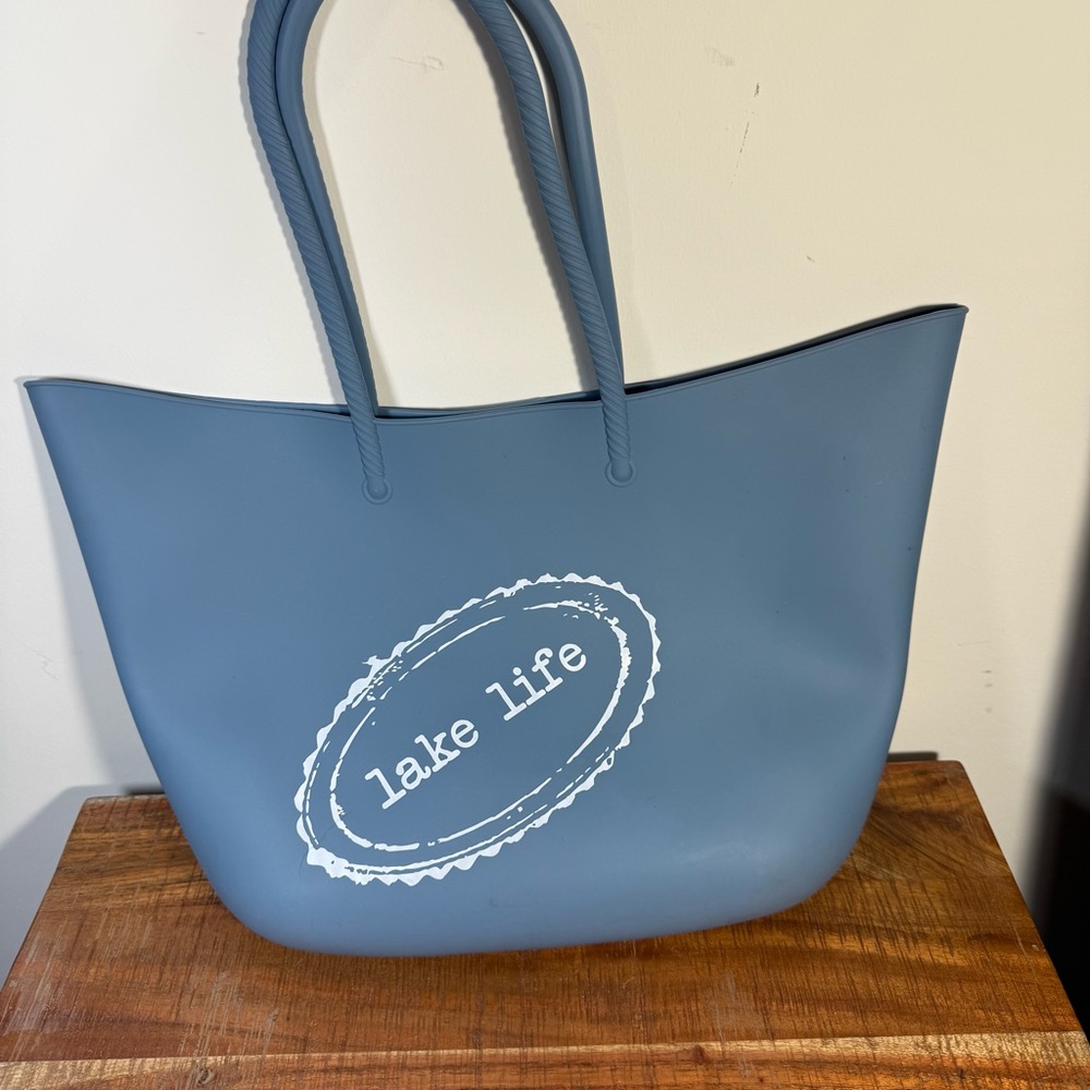 Silicon Lake Life Heavy Duty Blue Tote Bag